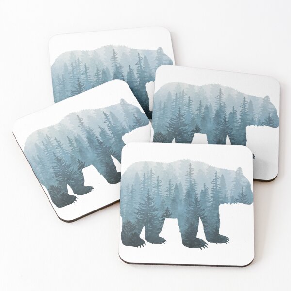 Item preview, Misty Forest Bear - Turquoise designed and sold by DANNYSCALISE44.