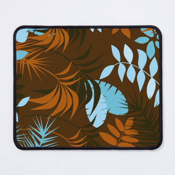 Item preview, Wild Colorful Tropical Leaves Pattern on Ibex Brown designed and sold by GraphicsClub.
