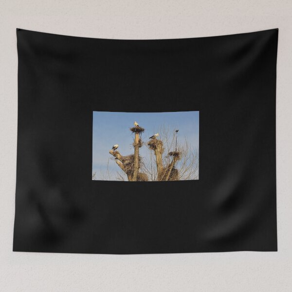 Item preview, Nesting White Storks in North East Italy designed and sold by jojobob.