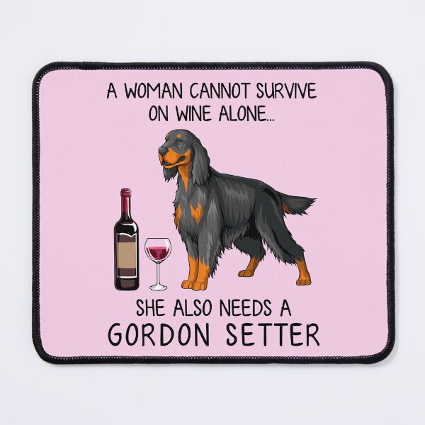 Item preview, Gordon Setter and wine Funny gift for dog mom designed and sold by TeeDoozy.
