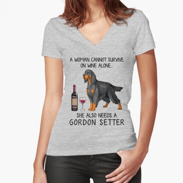 Item preview, Gordon Setter and wine Funny gift for dog mom designed and sold by TeeDoozy.