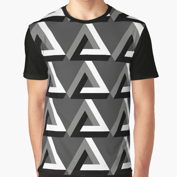 Penrose Triangle, Impossible Triangle Graphic T-Shirt