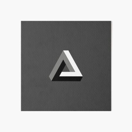 Penrose Triangle, Impossible Triangle Art Board Print
