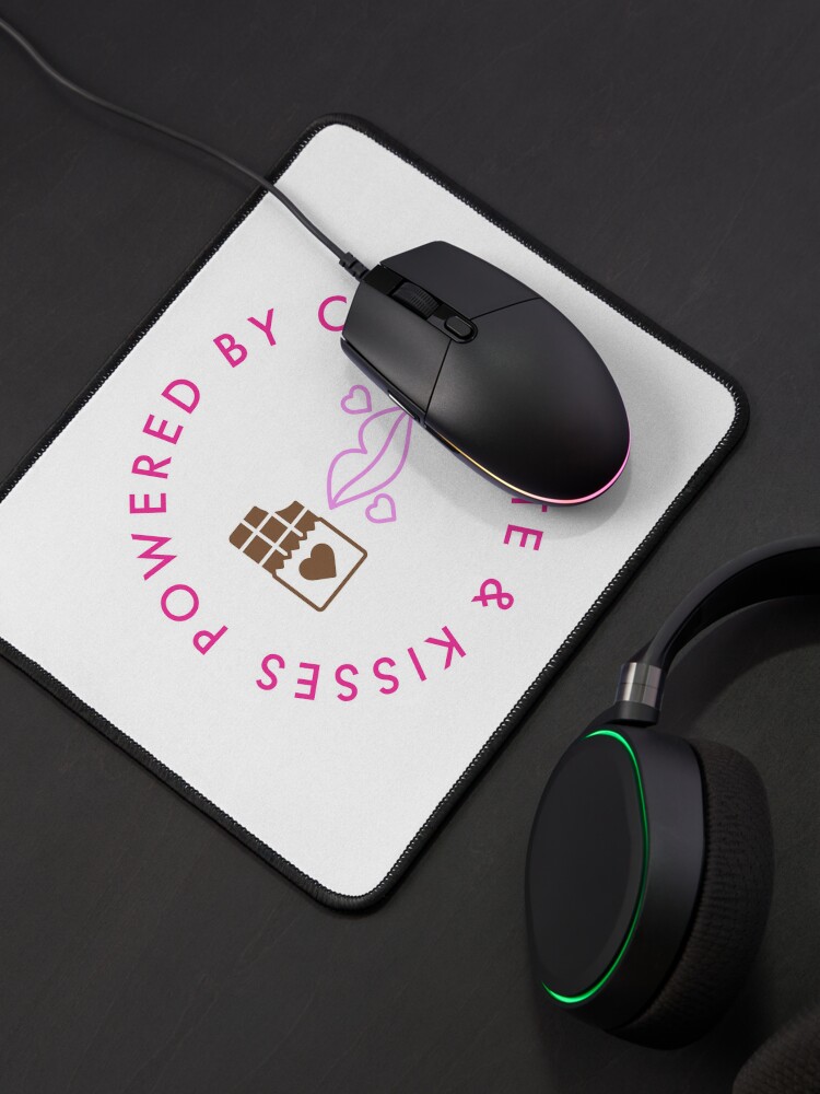Thumbnail 4 of 5, Mouse Pad, Powered By Chocolate & Kisses designed and sold by aotolife.