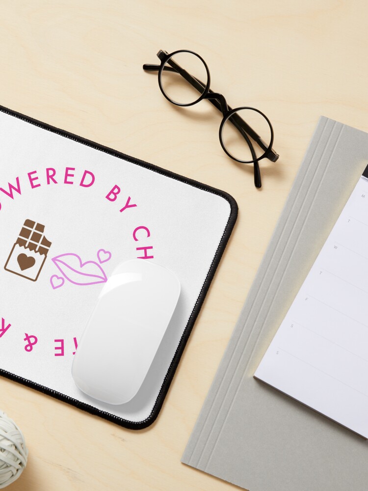Thumbnail 3 of 5, Mouse Pad, Powered By Chocolate & Kisses designed and sold by aotolife.