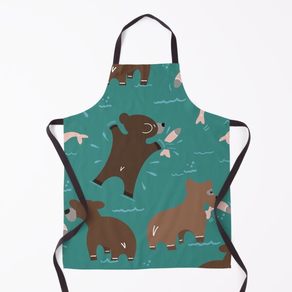 Item preview, Cute cartoon Bears fishing for salmon. designed and sold by LaBellCreative.