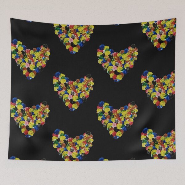 Item preview, Rainbow Heart Colorful Heart Big Heart Finger Print Design (Kid's Art) designed and sold by DHAMMISTYLES.