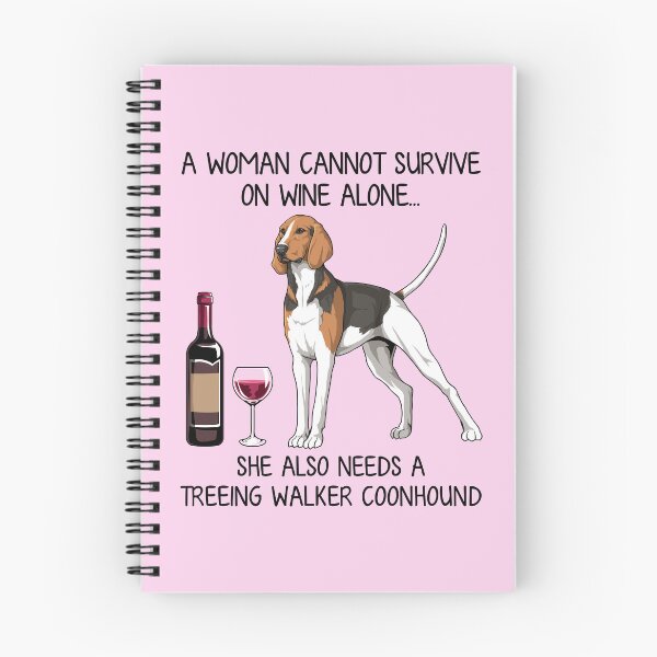Item preview, Treeing Walker Coonhound and wine Funny gift for dog mom designed and sold by TeeDoozy.