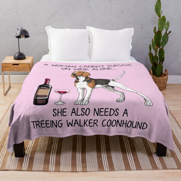 Item preview, Treeing Walker Coonhound and wine Funny gift for dog mom designed and sold by TeeDoozy.