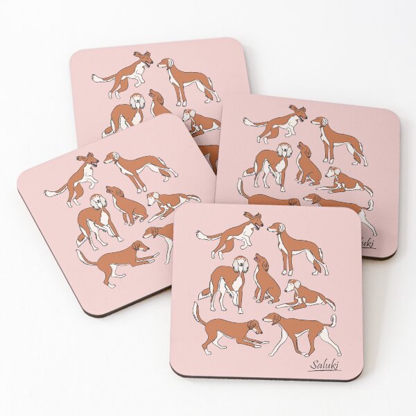 Item preview, Playing Red Saluki - Pink Background designed and sold by Lulupainting.