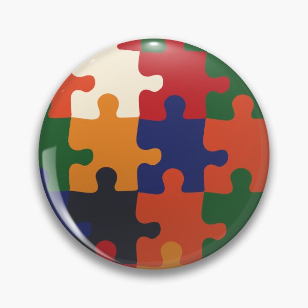 Item preview, Retro Groovy Puzzle Pieces - True Autumn Puzzles - Seasonal Palette designed and sold by aaalou.