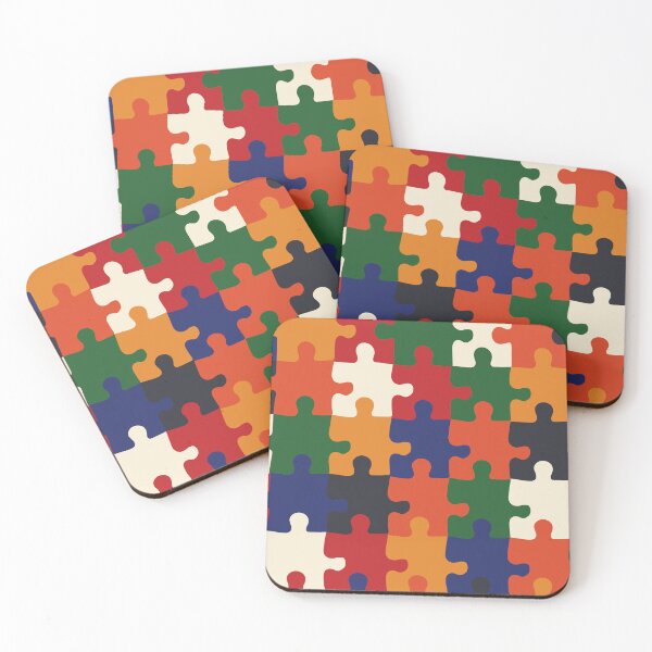 Item preview, Retro Groovy Puzzle Pieces - True Autumn Puzzles - Seasonal Palette designed and sold by aaalou.
