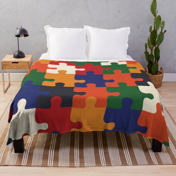 Item preview, Retro Groovy Puzzle Pieces - True Autumn Puzzles - Seasonal Palette designed and sold by aaalou.