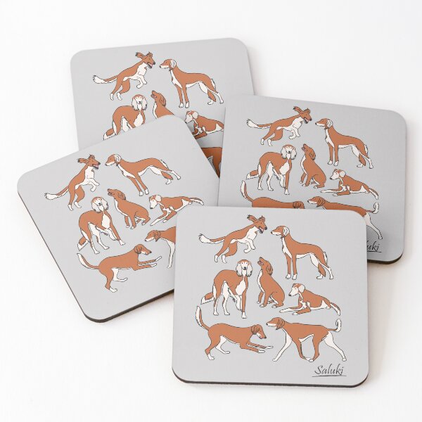 Item preview, Playing Red Saluki - Gray Background designed and sold by Lulupainting.
