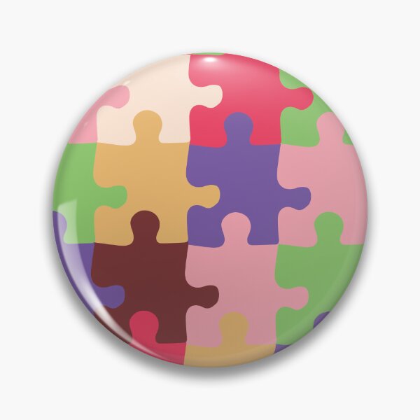 Item preview, Retro Groovy Puzzle Pieces - True Spring Puzzles - Seasonal Palette designed and sold by aaalou.