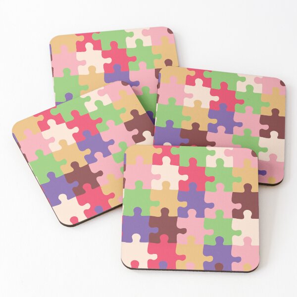 Item preview, Retro Groovy Puzzle Pieces - True Spring Puzzles - Seasonal Palette designed and sold by aaalou.