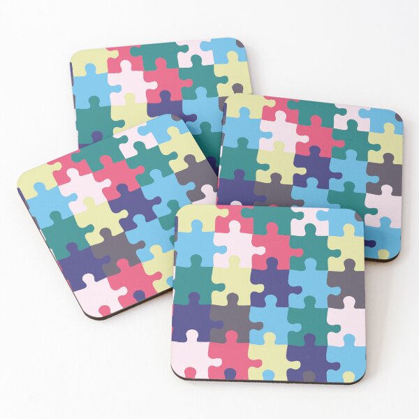 Item preview, Retro Groovy Puzzle Pieces - True Summer Puzzles - Seasonal Palette designed and sold by aaalou.