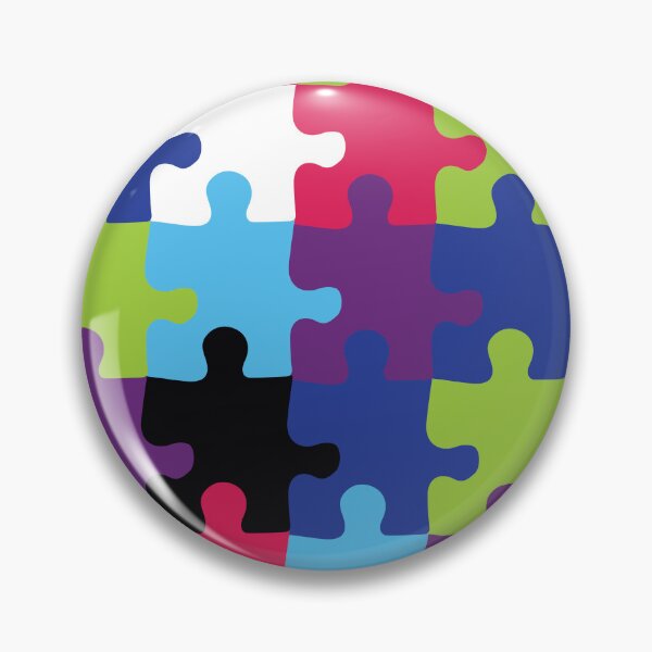 Item preview, Retro Groovy Puzzle Pieces - Bright Winter Puzzles - Seasonal Palette designed and sold by aaalou.