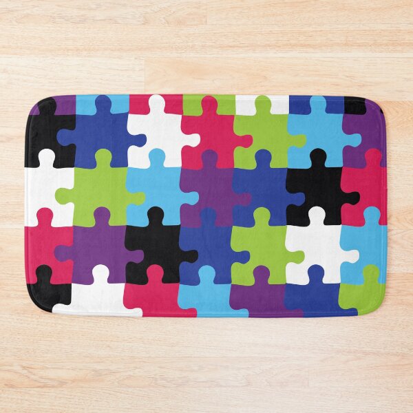 Item preview, Retro Groovy Puzzle Pieces - Bright Winter Puzzles - Seasonal Palette designed and sold by aaalou.