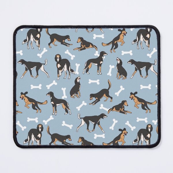 Item preview, Playing Black Tan White Saluki - Blue Background designed and sold by Lulupainting.