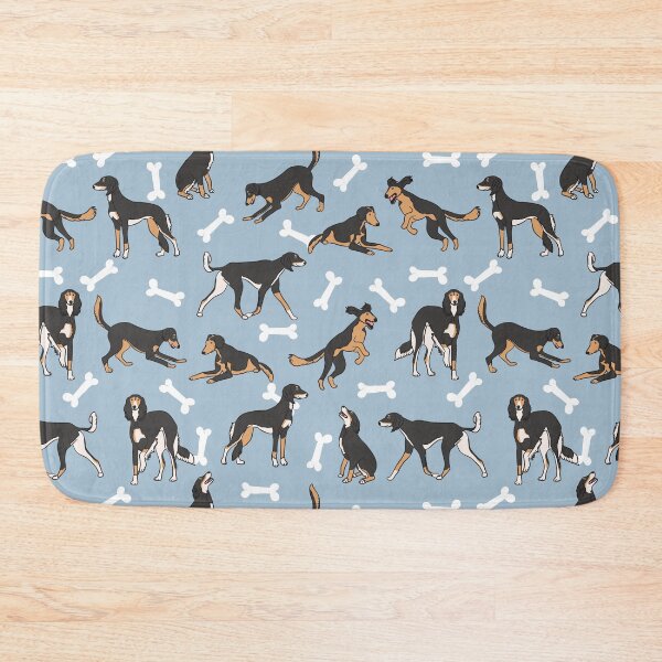 Item preview, Playing Black Tan White Saluki - Blue Background designed and sold by Lulupainting.