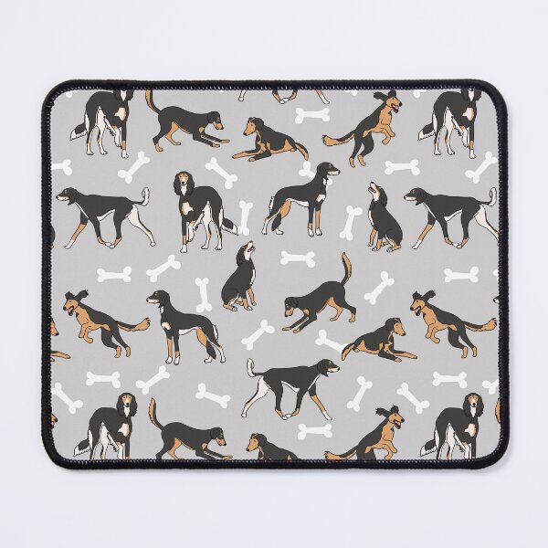 Item preview, Playing Black Tan White Saluki - Gray Background designed and sold by Lulupainting.