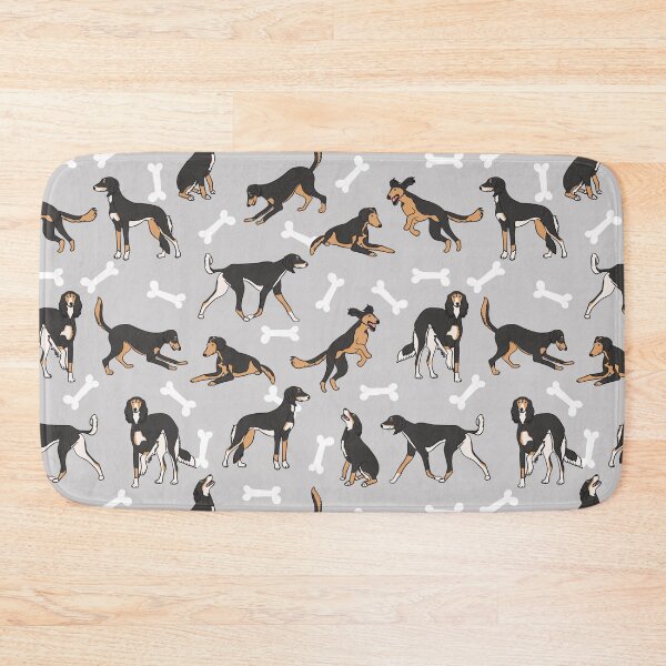 Item preview, Playing Black Tan White Saluki - Gray Background designed and sold by Lulupainting.