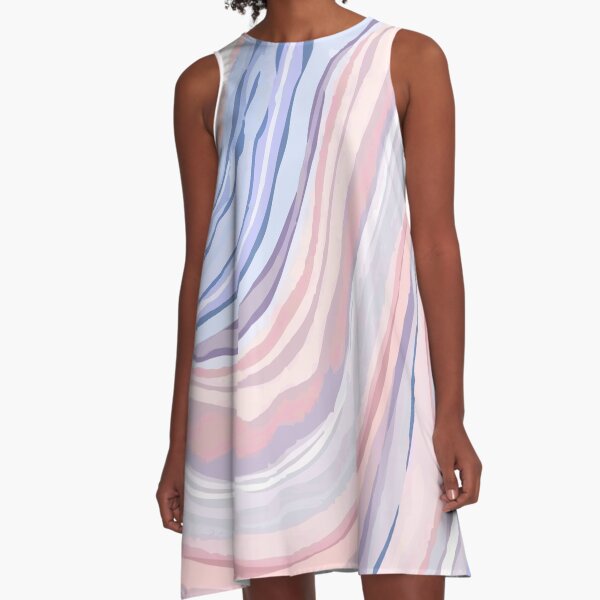 Pastel Marble A-Line Dress
