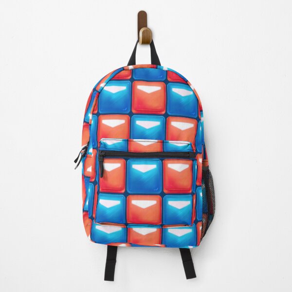 Item preview, Beat Saber Block Pattern 2022 - Peach Fire & Azure Blue designed and sold by JessySketches.