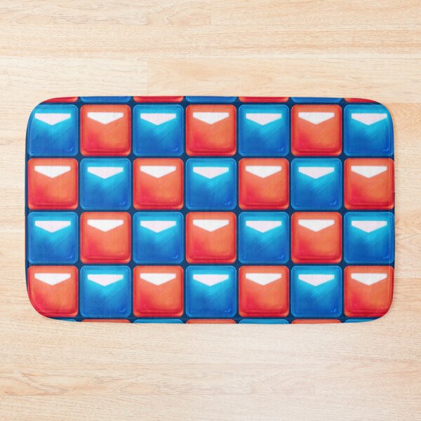 Item preview, Beat Saber Block Pattern 2022 - Peach Fire & Azure Blue designed and sold by JessySketches.