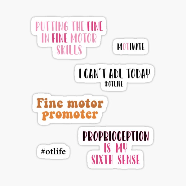 "Funny Occupational Therapy Sayings Sticker Pack" Sticker By ...