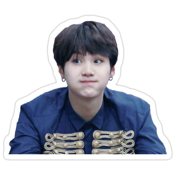 bts kpop suga yoongi fluffy aegyo sticker stickers by