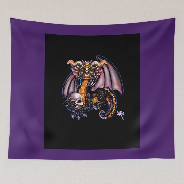 Item preview, Black and gold skull guardian dragon Graphic designed and sold by DavidBatton.