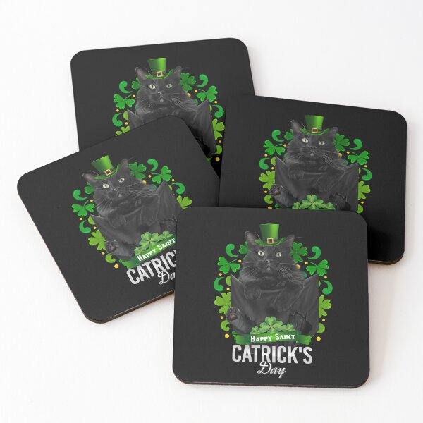 Item preview, St Patrick's Day Irish Saint Patrick Shamrock Black Cat Fun designed and sold by Barnissim.