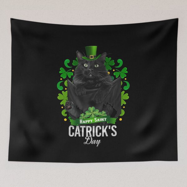 Item preview, St Patrick's Day Irish Saint Patrick Shamrock Black Cat Fun designed and sold by Barnissim.