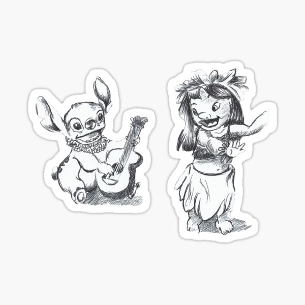 Hawaiian Roller Coaster Ride Sketch Sticker