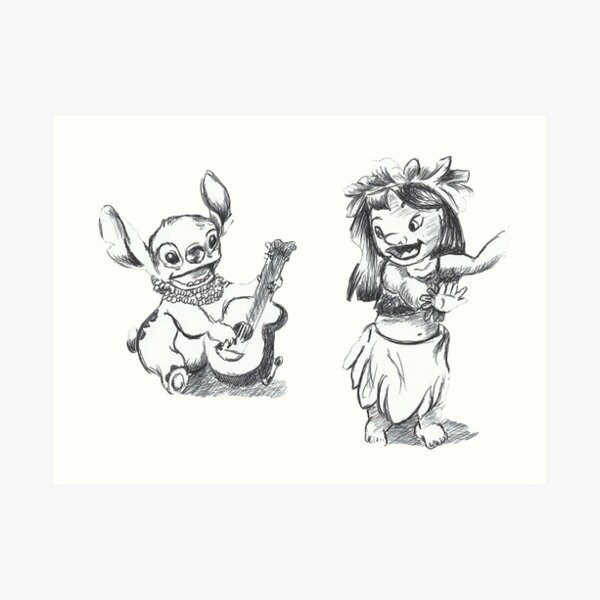 Hawaiian Roller Coaster Ride Sketch Art Print