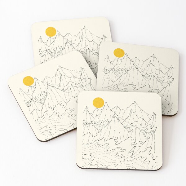 Item preview, Ocean Sun cliff waves designed and sold by Swadeillustrations.