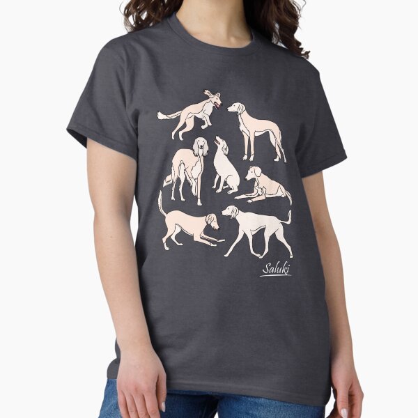 Item preview, Playing Cream White Saluki - Blue Background designed and sold by Lulupainting.