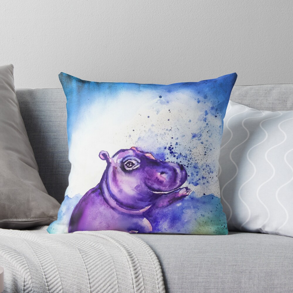 hippo body pillow