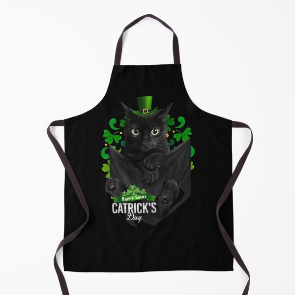 Item preview, St Patrick's Day Irish Saint Patrick's Shamrock Fur Black Cat designed and sold by Barnissim.