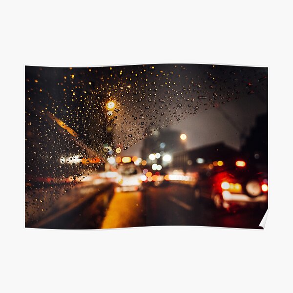 Rainy window Poster