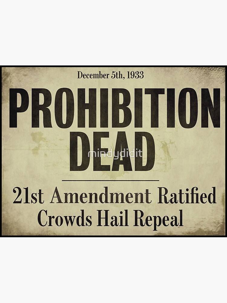 Prohibition Dead Newspaper Headline by mindydidit