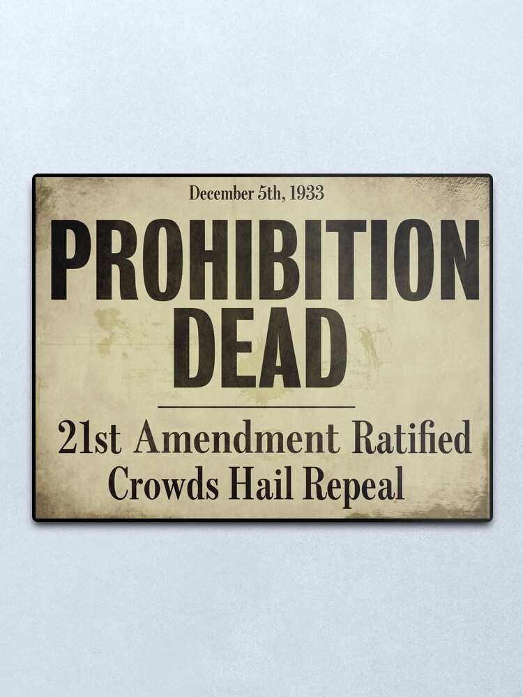 Alternate view of Prohibition Dead Newspaper Headline Metal Print