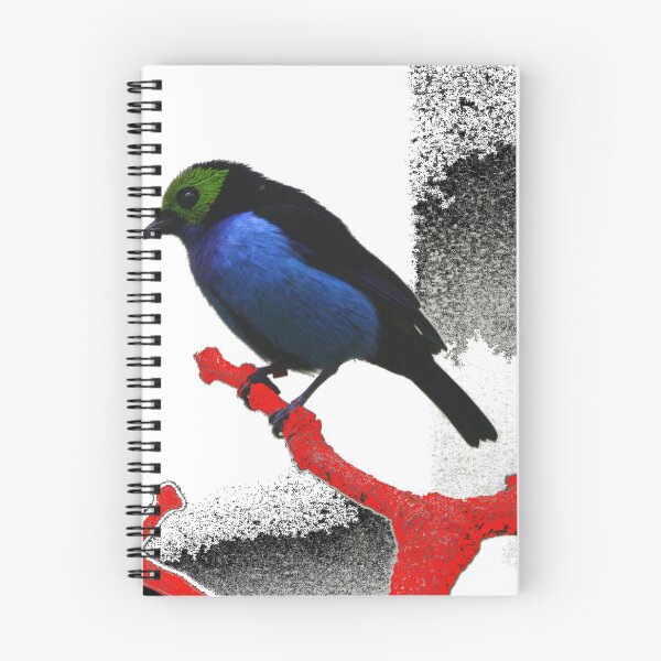 Item preview, Lonely Bird Abstract Nature Outdoors Blue Black Red White designed and sold by Aichelangelo.