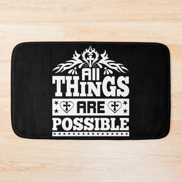 Item preview, Jesus All things are Possible Love God Happy Life Apparel Essential Motivation Inspiration Joy Mood designed and sold by DesignByHeartUK.