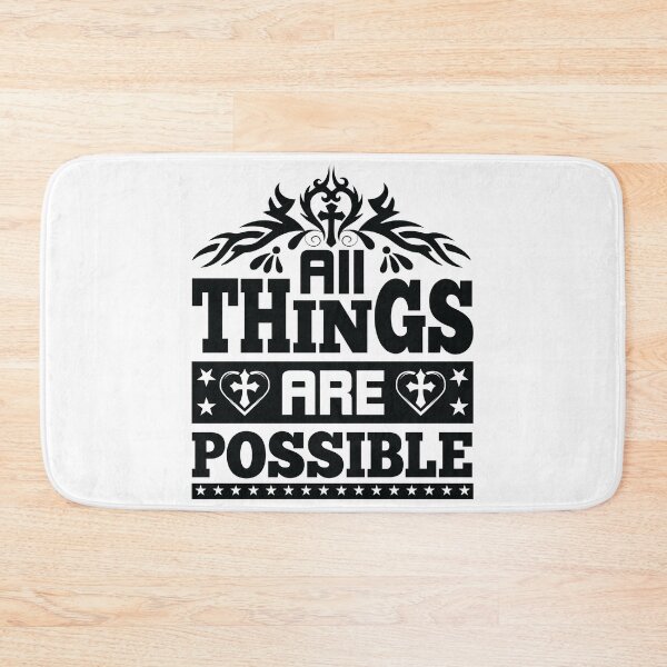 Item preview, Jesus All things are Possible Love God Happy Life Apparel Essential Motivation Inspiration Joy Mood designed and sold by DesignByHeartUK.