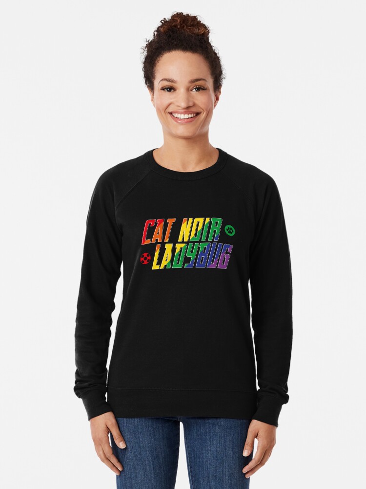 Chat top noir sweatshirt