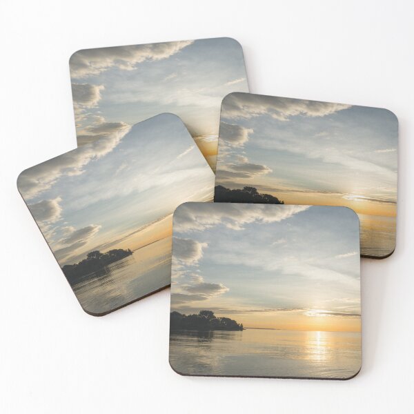 Item preview, Resplendent Daybreak - Waterfront Sunrise Hugged by Clouds designed and sold by Georgia Mizuleva.