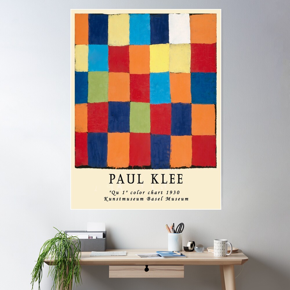 Remixed Qu 1 color chart painting by Paul Klee Bauhaus